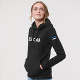 Team Estonia naiste kapuutsiga pusa, must