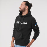 Team Estonia meeste kapuutsiga pusa, must
