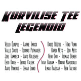 Kurvilise tee legendid valge t-särk