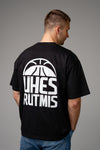 "ÜHES RÜTMIS" OVERSIZED T-SÄRK, Must