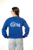 Pärnu Spordikooli crewneck pusa, sinine