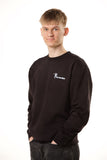 Pärnu Spordikooli crewneck pusa, must