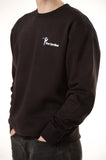 Pärnu Spordikooli crewneck pusa, must