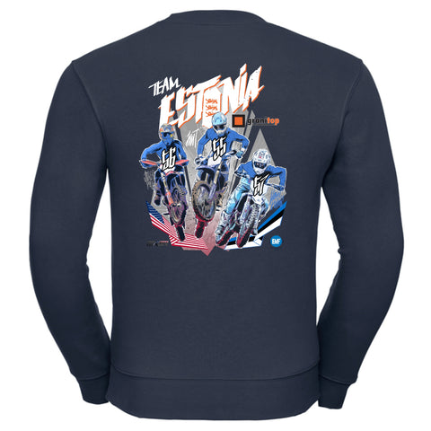 TEAM ESTONIA NAVY crewneck pusa, unisex
