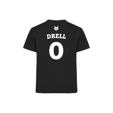 HENRI DRELL #0 Replica oversized black t-shirt, unisex