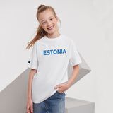 Estonian Gymnastics ESTONIA laste t-särk valge