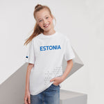 Estonian Gymnastics ESTONIA etno laste t-särk