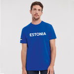 Estonian Gymnastics ESTONIA meeste sinine T-särk