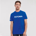 Estonian Gymnastics ESTONIA Etno meeste sinine T-särk