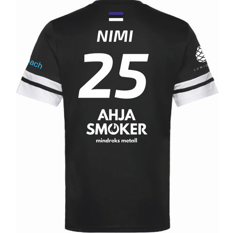 FC RAVENS must võistlussärk - nime ja numbriga