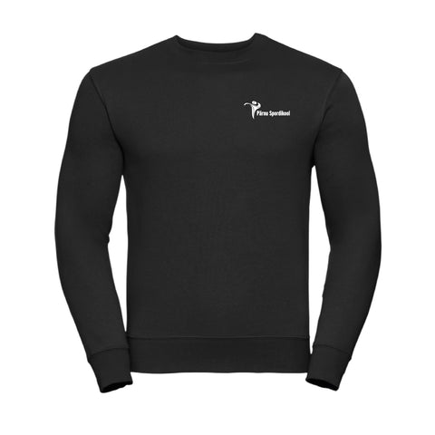 Pärnu Spordikooli crewneck pusa, must