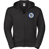 Läänemaa Spordikool luku ja kapuutsiga pusa, must