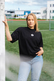 EESTI JALGPALLIKOONDISE Oversize "Rukkilill" T-särk, must