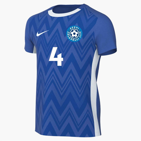 UUS! 2024 Eesti jalgpallikoondise sinine mängusärk (soovi korral nime ja numbriga)