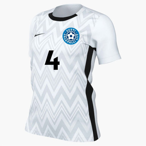 UUS! 2024 Eesti jalgpallikoondise valge naiste mängusärk (soovi korral nime ja numbriga)