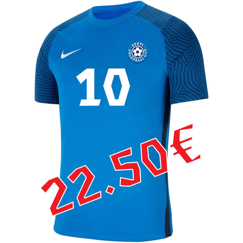 Eesti jalgpallikoondise sinine laste mängusärk (soovi korral nime ja numbriga)