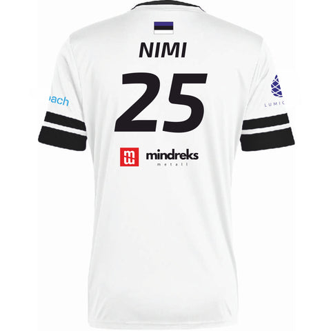 FC RAVENS valge võistlussärk - nime ja numbriga