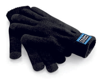 Motosport Team Estonia mustad nutikindad talveks